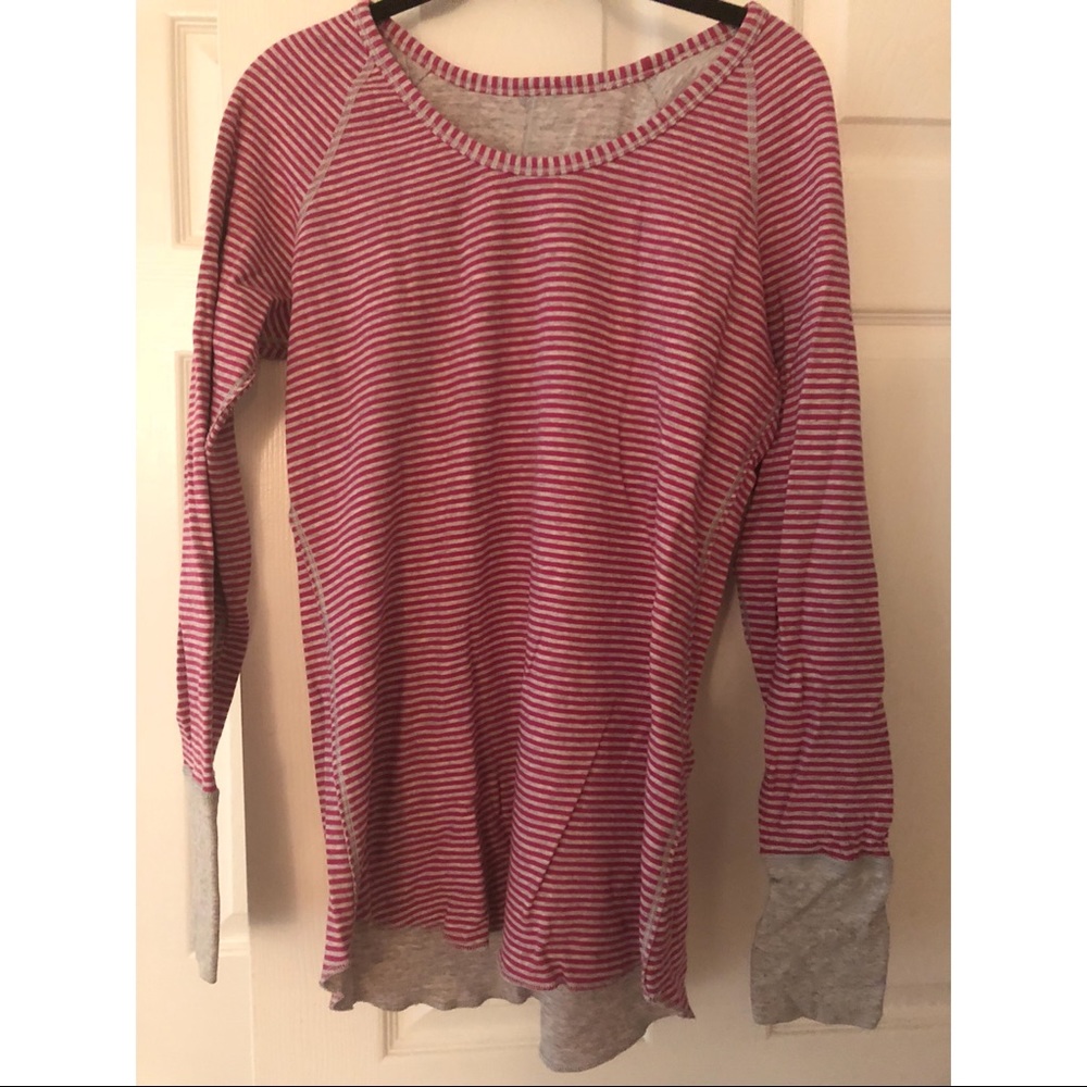 Lululemon reversible striped long-sleeved top